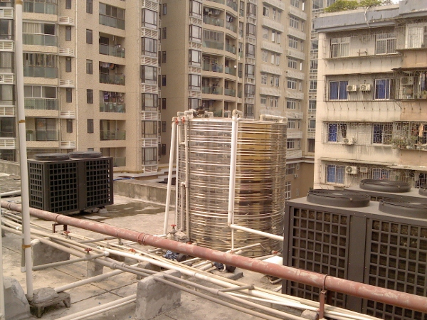 广州市酒店空气能热泵热水工程案例